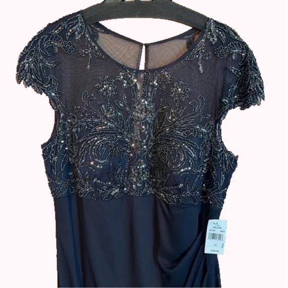 XSCAPE Navy Floor Length  Evening Gown
NWT (Firm Price) - Picture 3 of 12